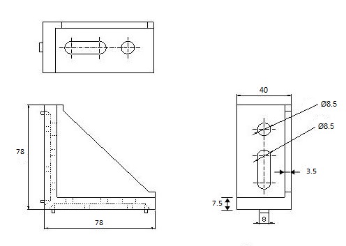 Triangle bracket 4080 drawings